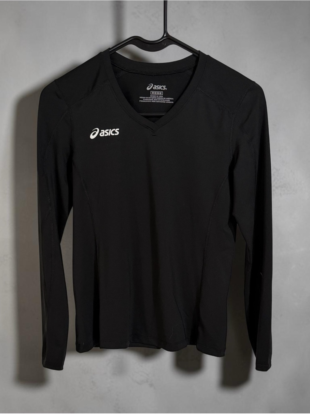 Asics Women’s Jersey Long Sleeved Workout Shirt - Black (Medium)